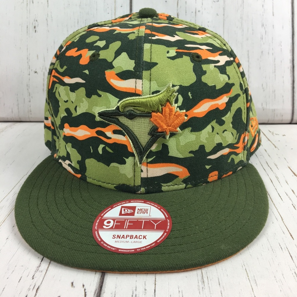 RARE Camo NewEra 9Fifty SnapBack Blue Jays Hat NEW